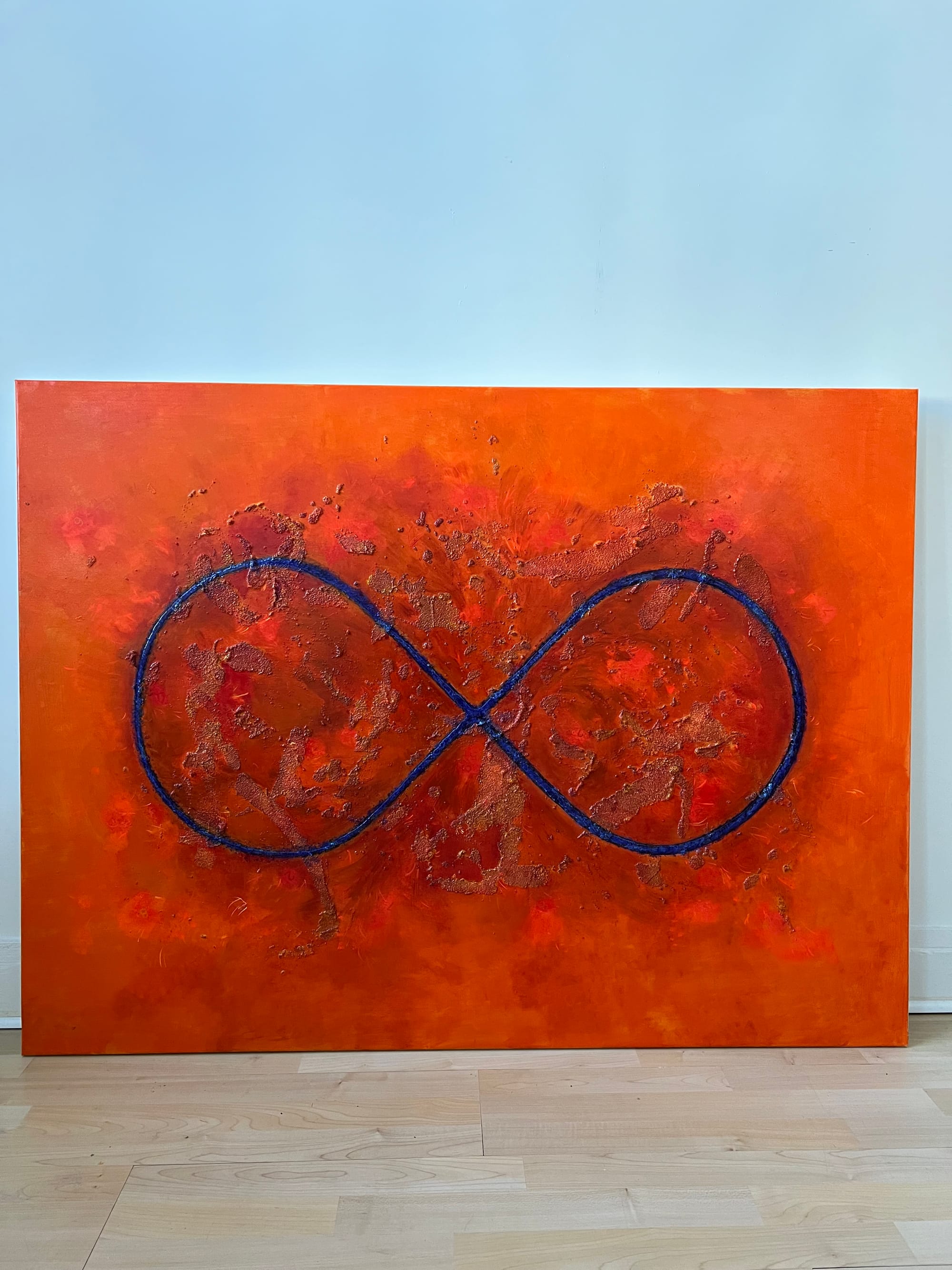 alt="Future — symbolic painting of infinity and potential, orange and violet tones, Elisabeth W"
